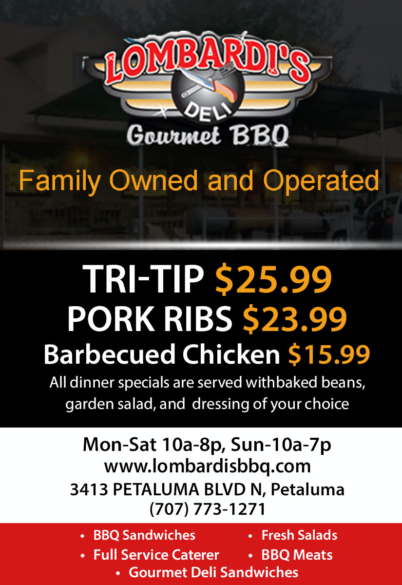 LOMBARDI GOURMET DELI & BBQ (PETALUMA, CA) SPESHpage: 3 Dinner Specials ( LOMBARDI GOURMET DELI & BBQ, LOMBARDI, GOURMET, DELI, BBQ ,lombardi, deli, sandwiches, tri tip, salads, lunch, dinner, catering, )