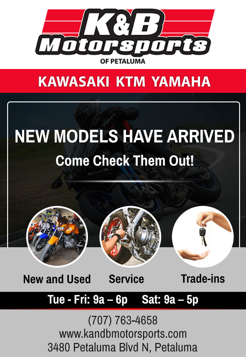 K & B Motorsports  (PETALUMA, CA) SPESHpage: New Models Are Here ( G&B KAWASAKI , G&B , KAWASAKI, motorcycles, dirt bikes, ATVs, jet ski, )