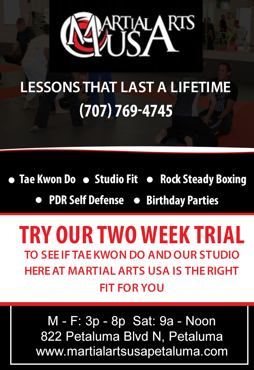 MARTIAL ARTS USA (PETALUMA, CA) SPESHpage: Two Week Trial ( MARTIAL ARTS USA, MARTIAL arts, ARTS, USA, kick boxing, Tae Kwon Do, mausapetaluma@gmail.com)